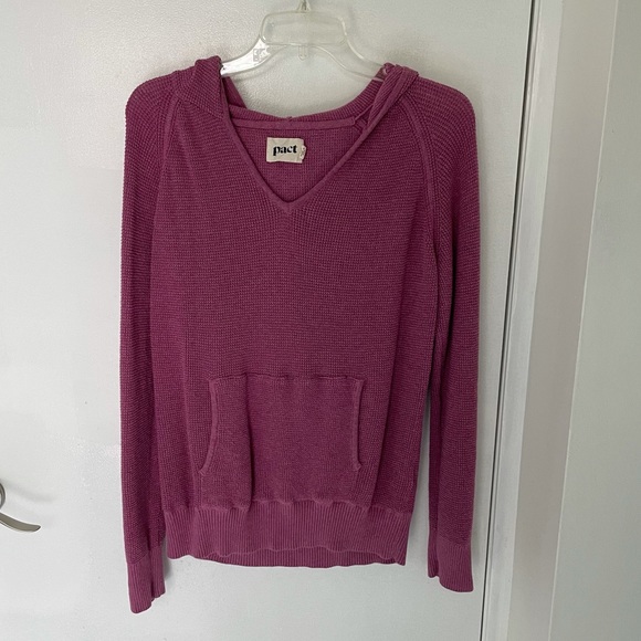 Pact Sweaters - PACT Orchid Heather Hoodie Sweater